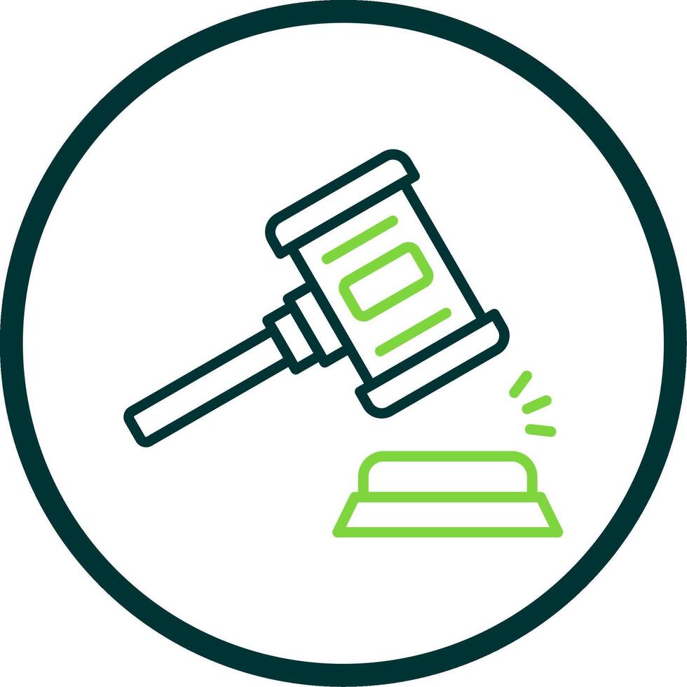 Auction Line Circle Icon Design vector