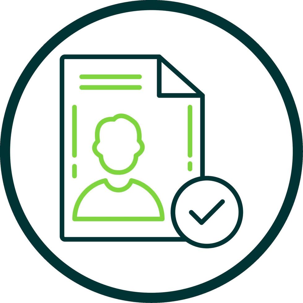 File Approved Line Circle Icon Design vector