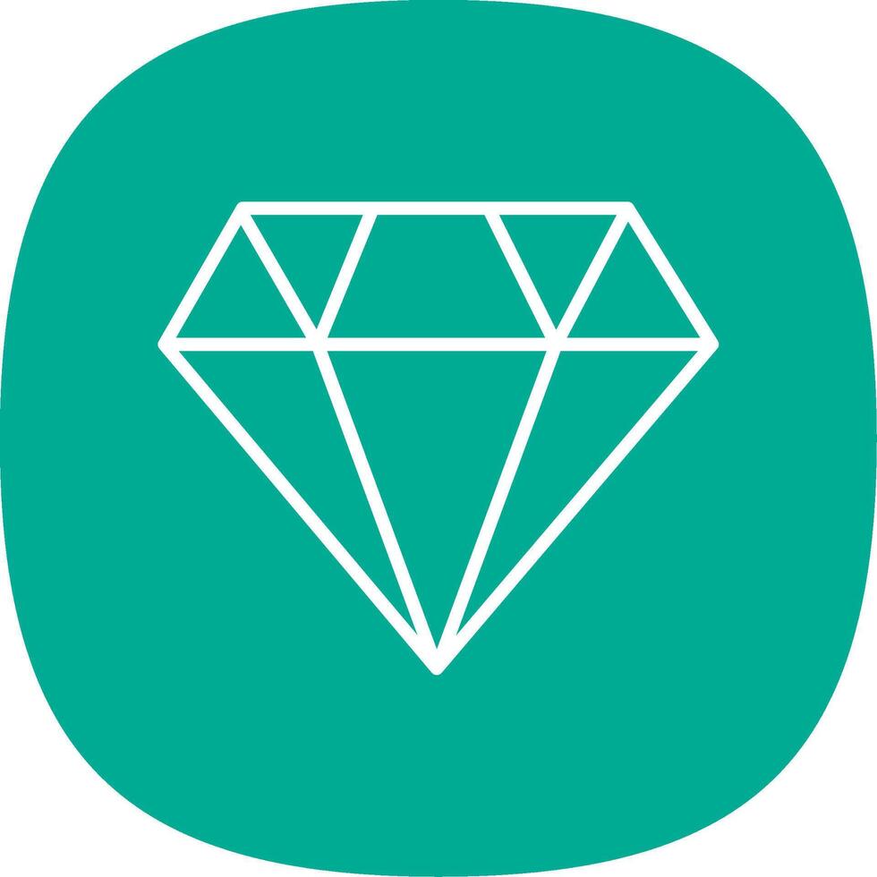 Diamond Line Curve Icon Design vector