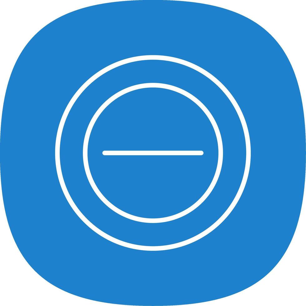 Minus Line Curve Icon Design vector