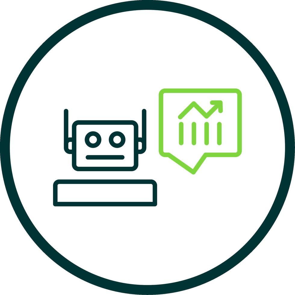 Prediction Line Circle Icon Design vector