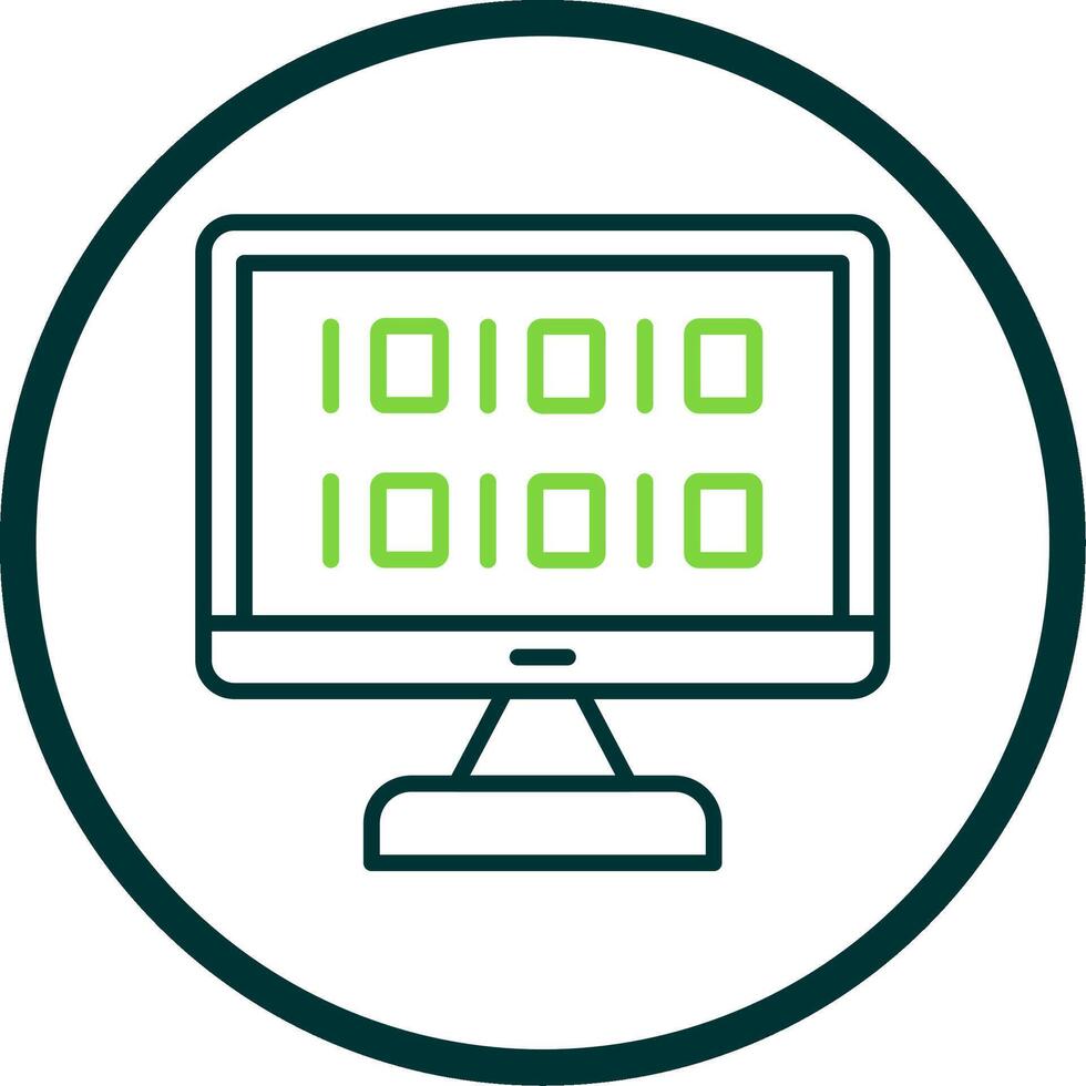 Algorithm Line Circle Icon Design vector