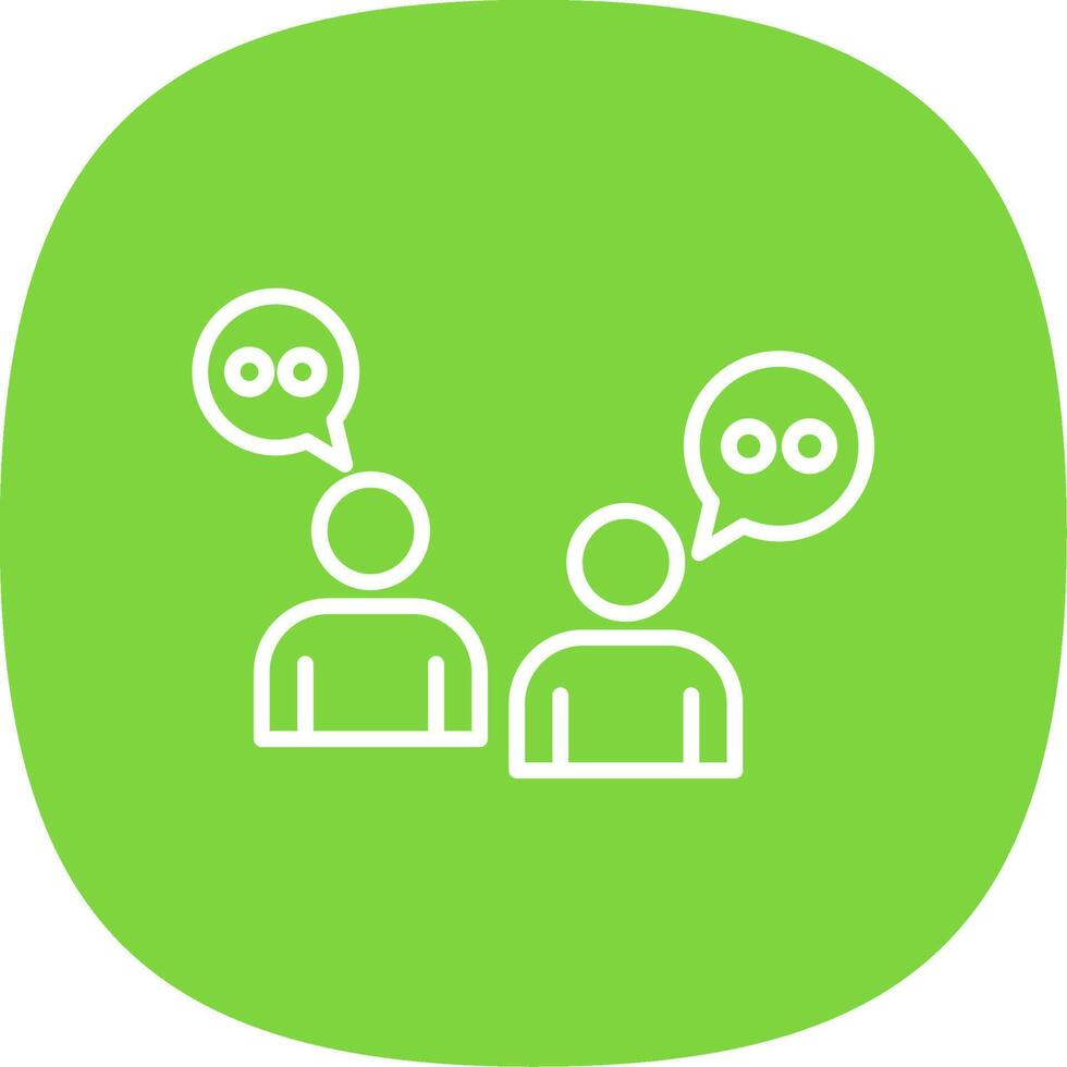 Chat Line Curve Icon Design vector