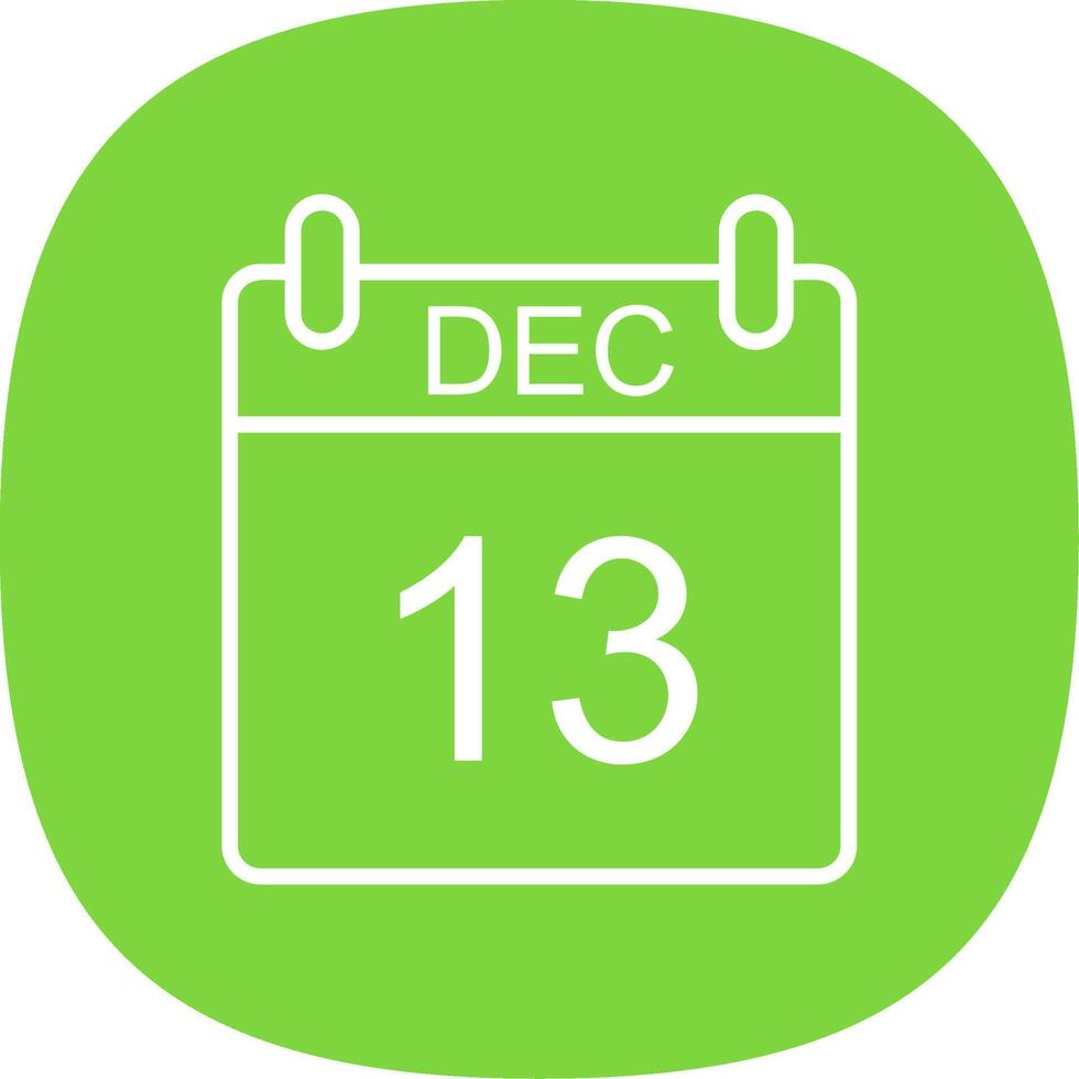 December Line Curve Icon Design vector