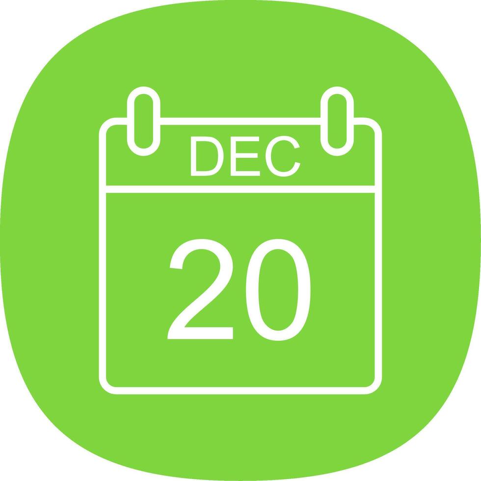 December Line Curve Icon Design vector
