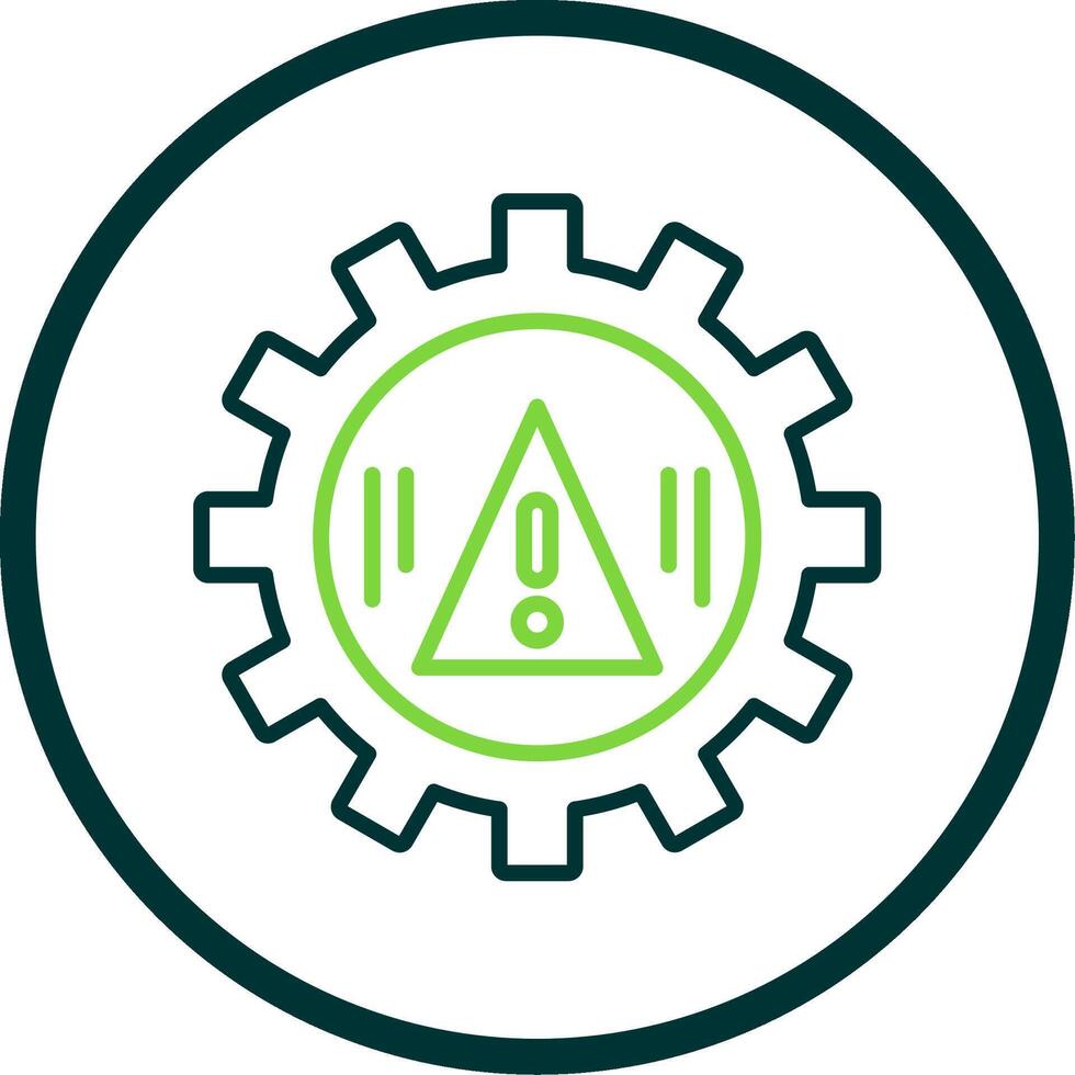 Risk Management Line Circle Icon Design vector