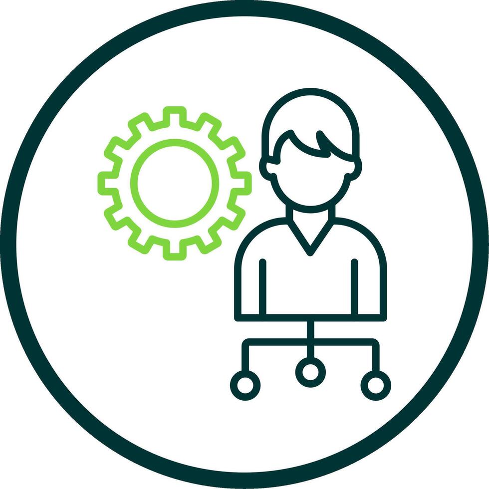 Management Line Circle Icon Design vector