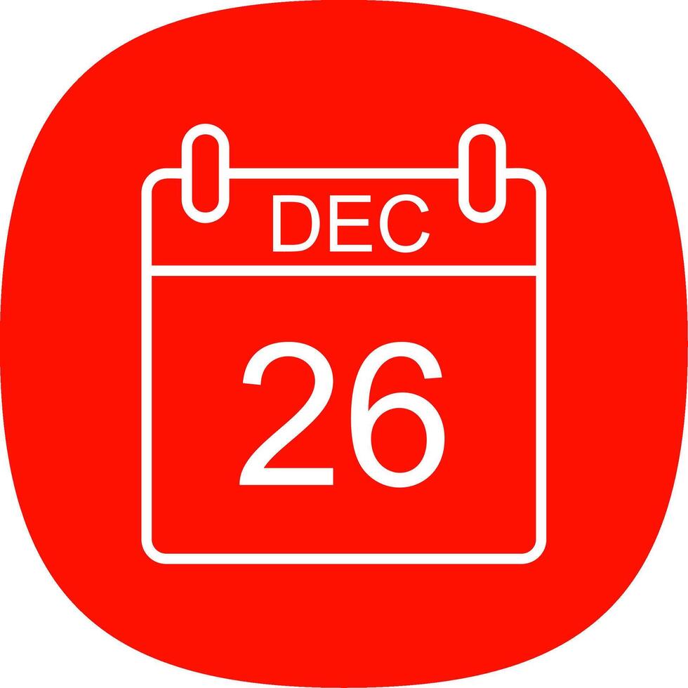 December Line Curve Icon Design vector