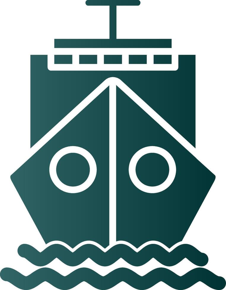 Ship Glyph Gradient Icon vector