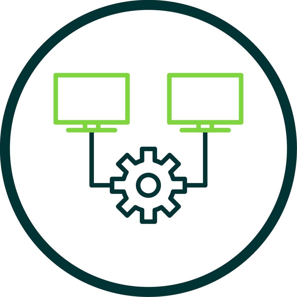 Multitask Line Circle Icon Design vector