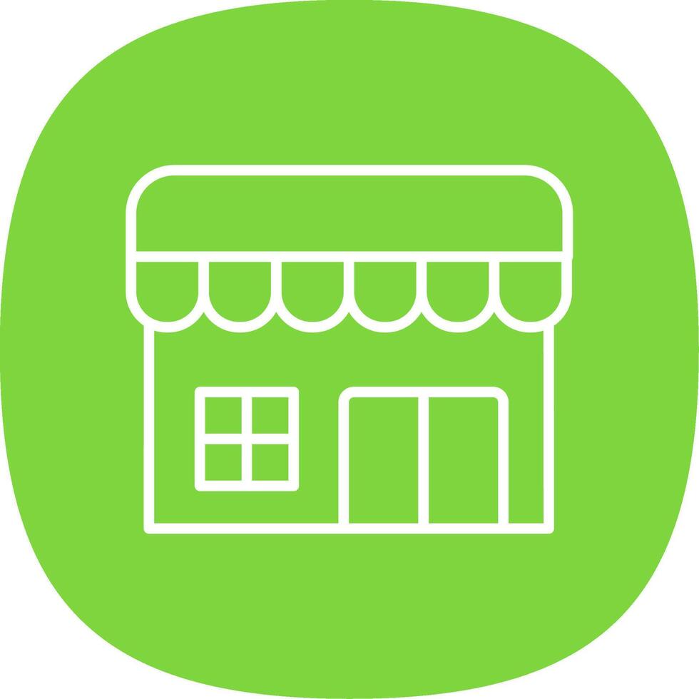 Supermarket Line Curve Icon Design vector