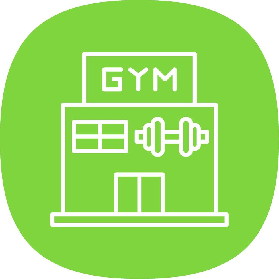 Gym Line Curve Icon Design vector