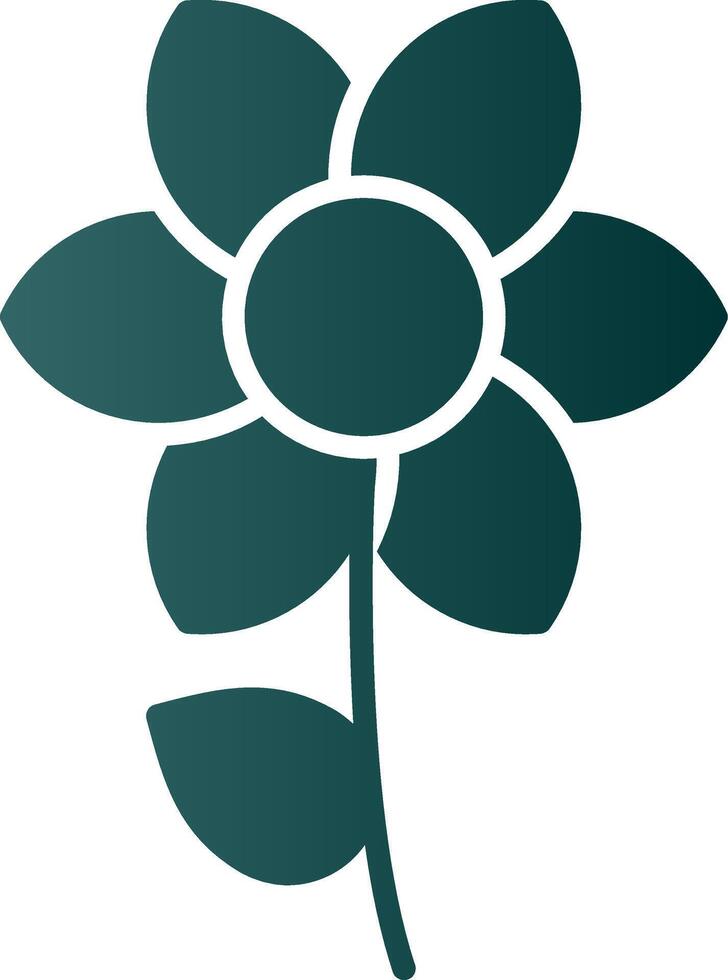 Flower Glyph Gradient Icon vector