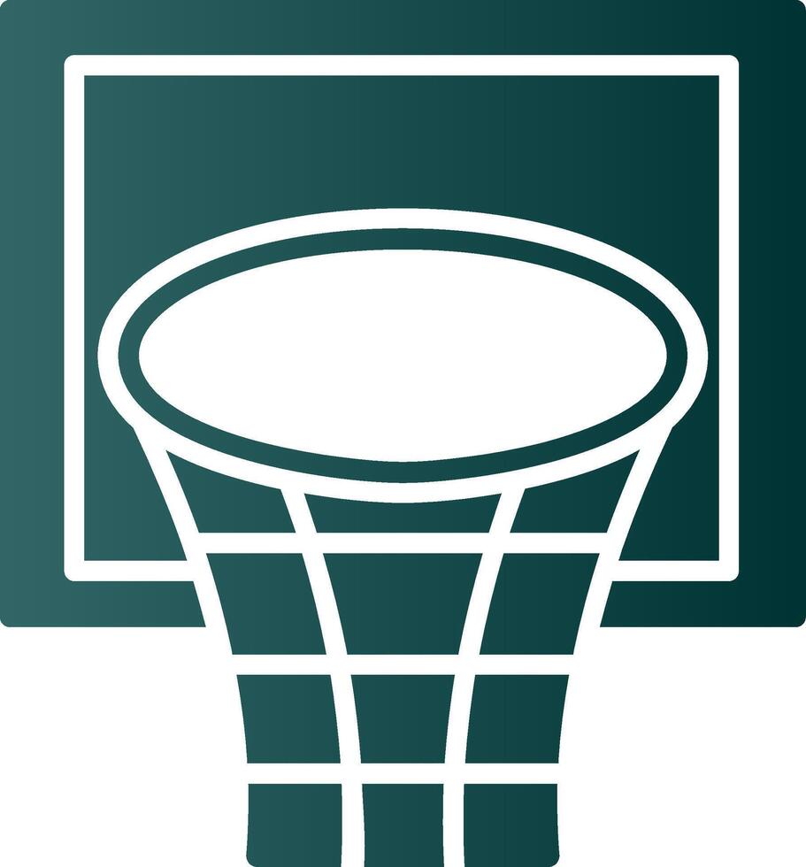 Basketball Hoop Glyph Gradient Icon vector