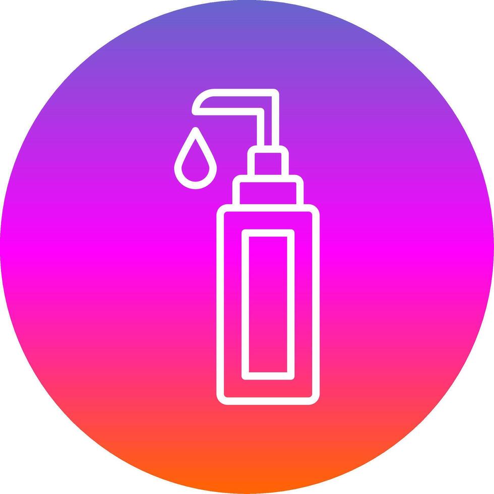 Face Cleanser Line Gradient Circle Icon vector