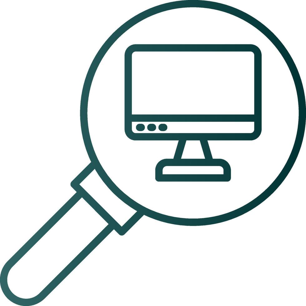 Audit Line Gradient Icon vector
