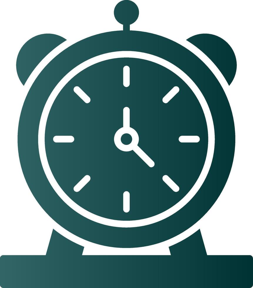 Alarm Clock Glyph Gradient Icon vector
