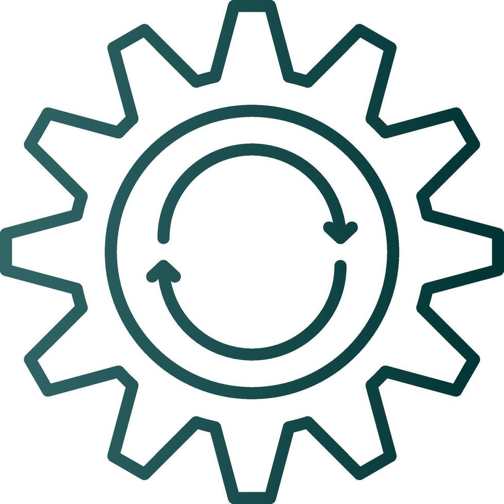 Repeat Line Gradient Icon vector