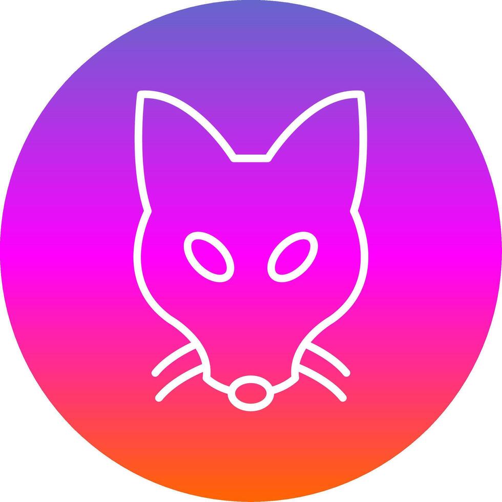 Fox Line Gradient Circle Icon vector