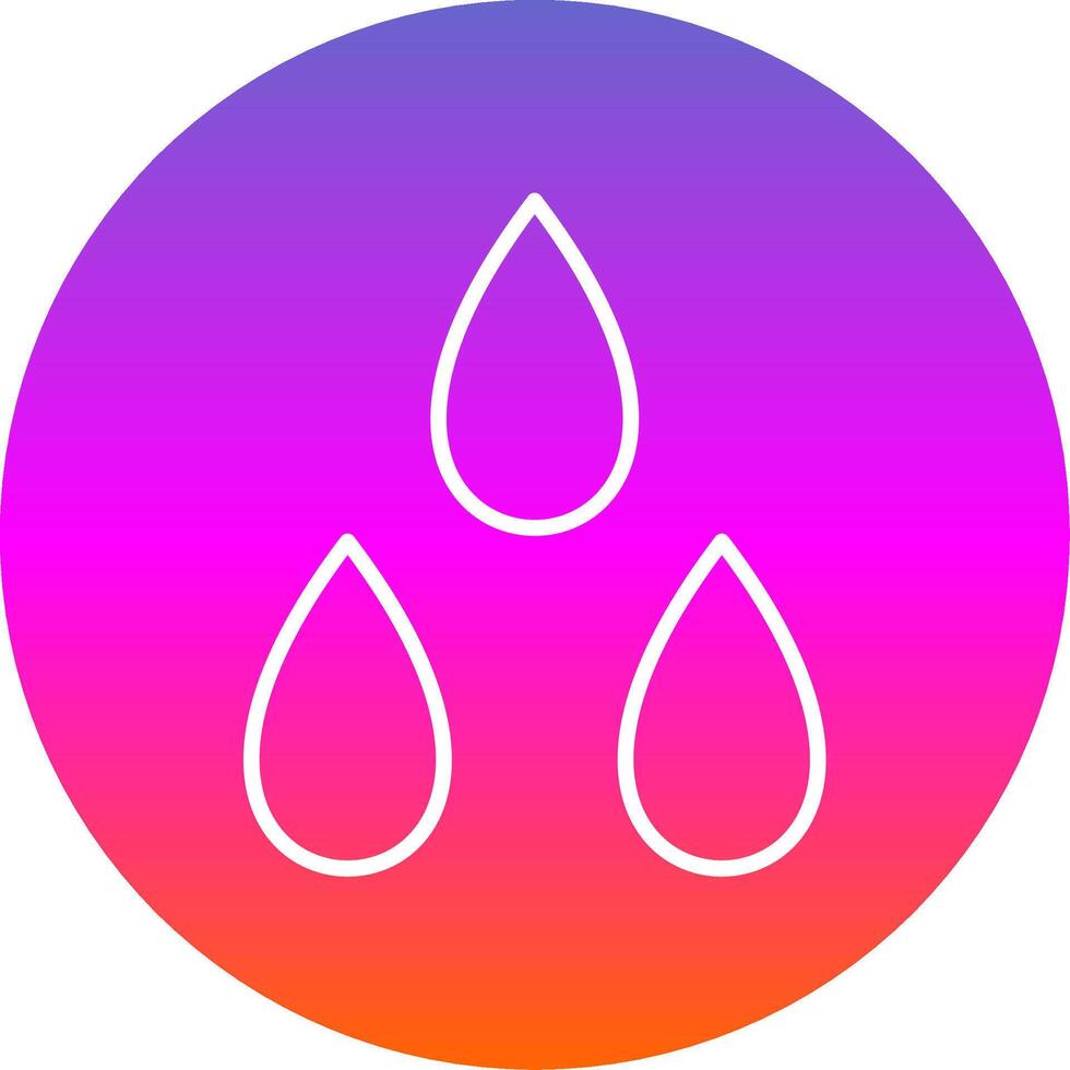 Water Drop Line Gradient Circle Icon vector