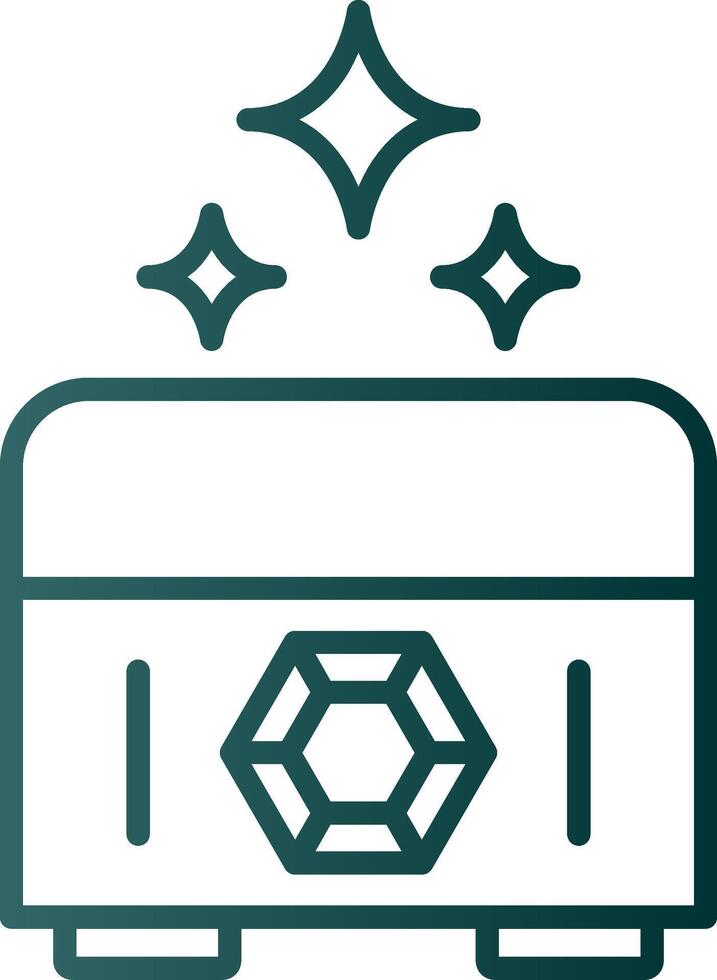 Treasure Chest Line Gradient Icon vector