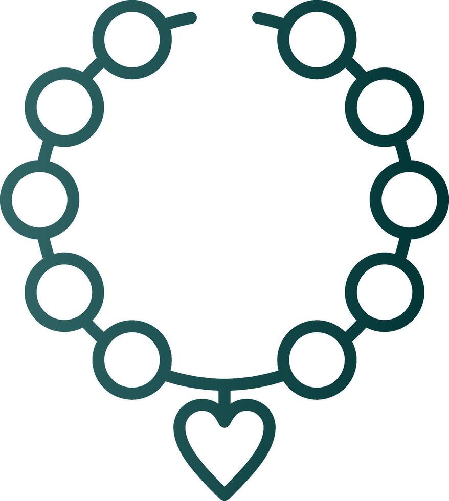 Pearl Necklace Line Gradient Icon vector