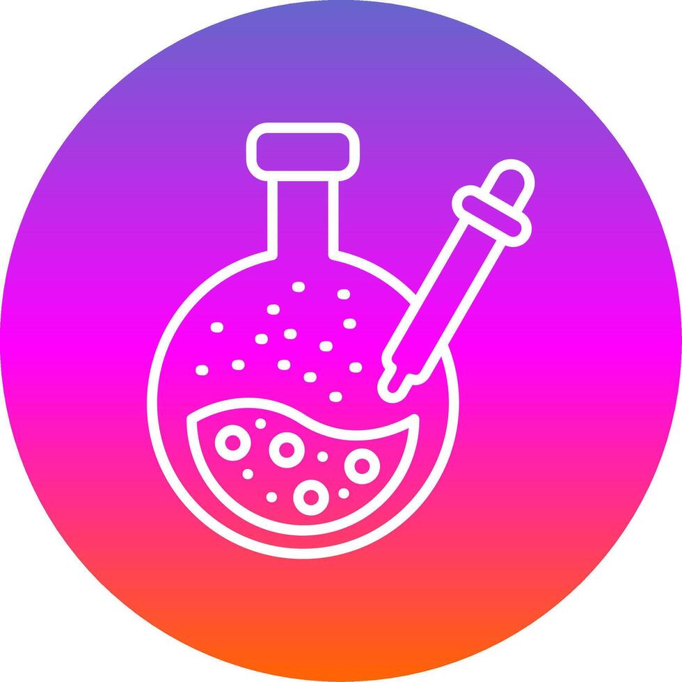 Pipette Line Gradient Circle Icon vector