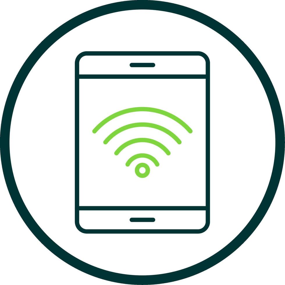 Wifi Signal Line Circle Icon Design vector