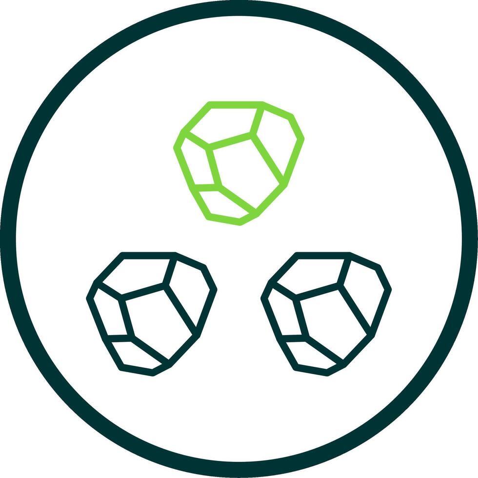 Boulder Line Circle Icon Design vector