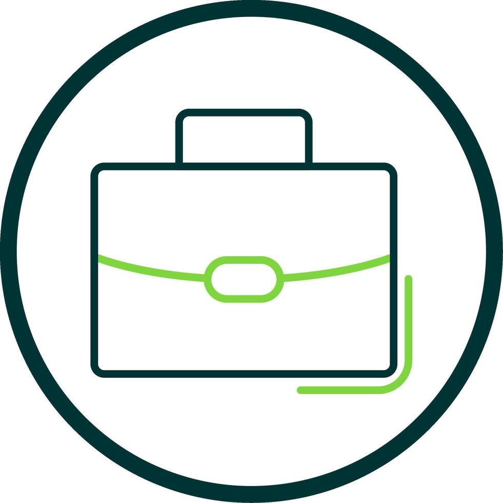 Bag Line Circle Icon Design vector