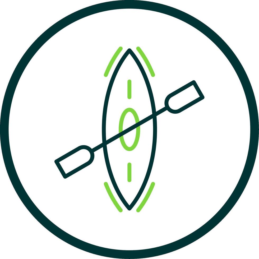 Kayak Line Circle Icon Design vector
