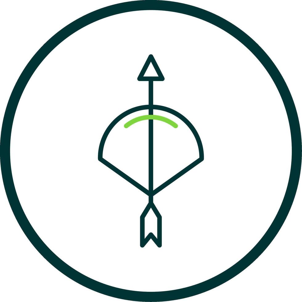 Archery Line Circle Icon Design vector