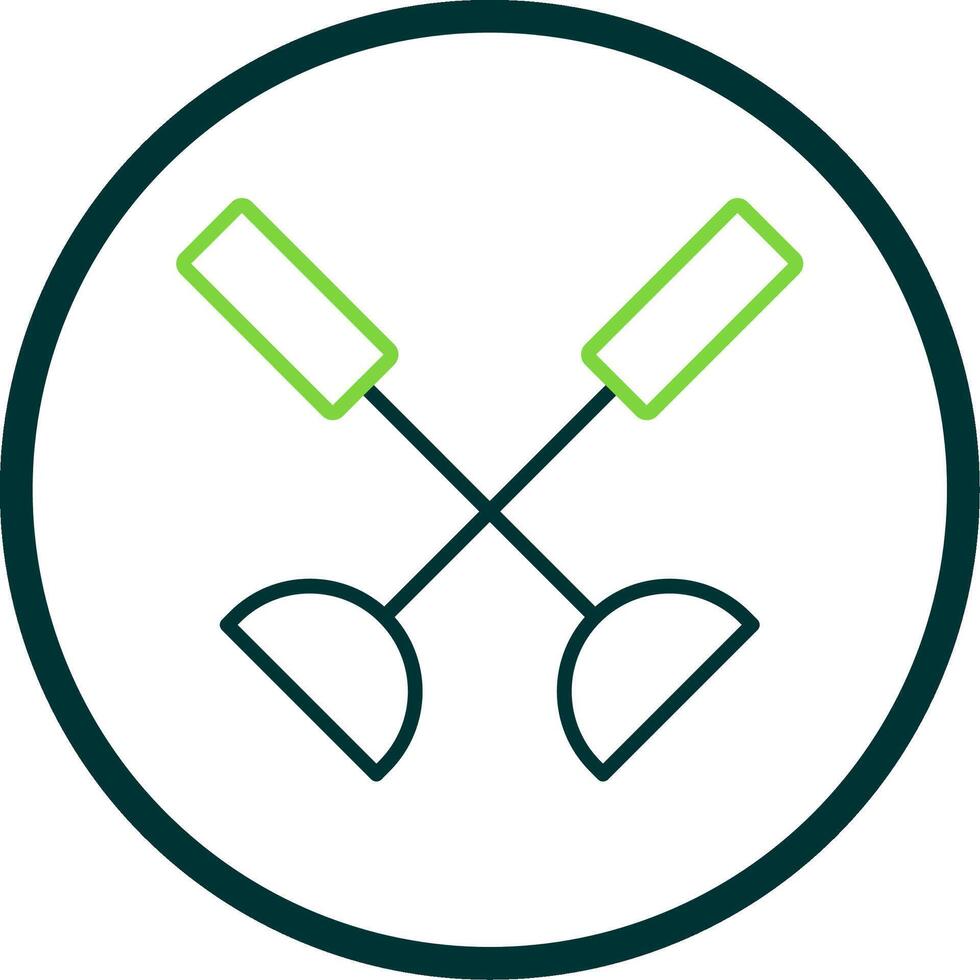 Paddle Line Circle Icon Design vector