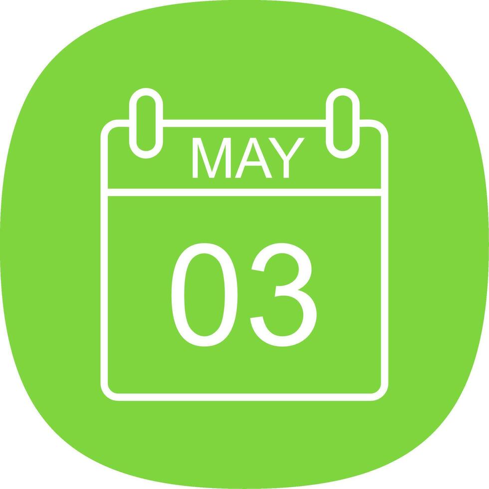 May Line Curve Icon Design vector