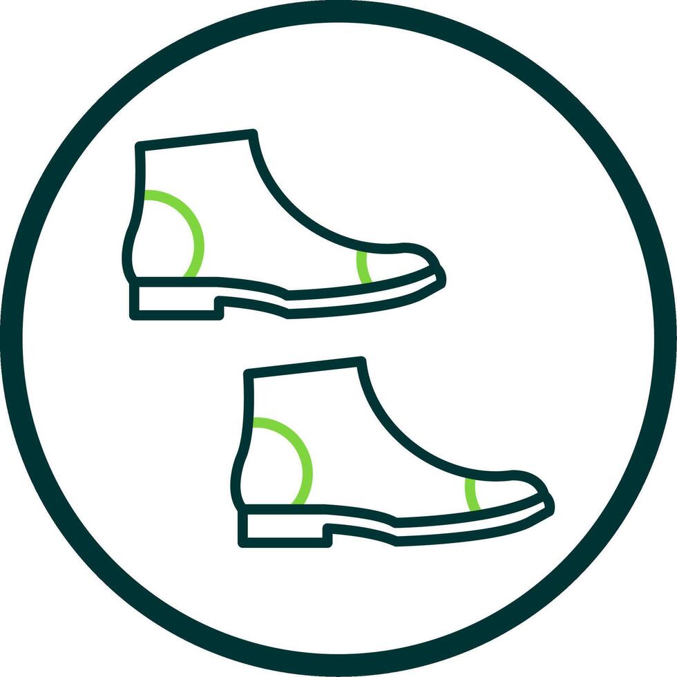 Boots Line Circle Icon Design vector