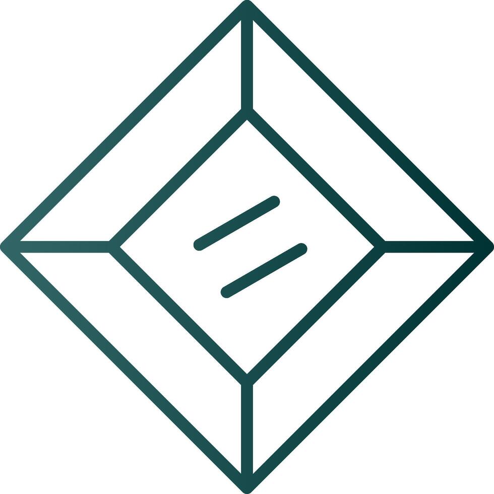 Gem Line Gradient Icon vector