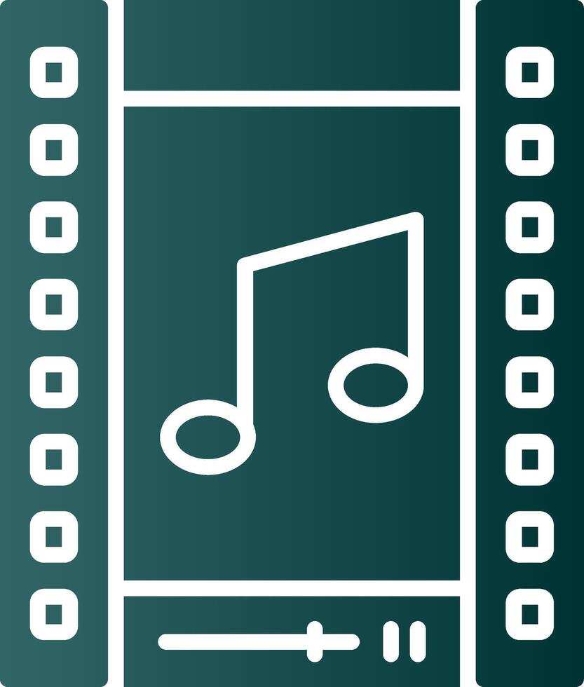 Reel Glyph Gradient Icon vector