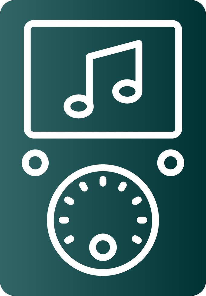 Music Player Glyph Gradient Icon vector