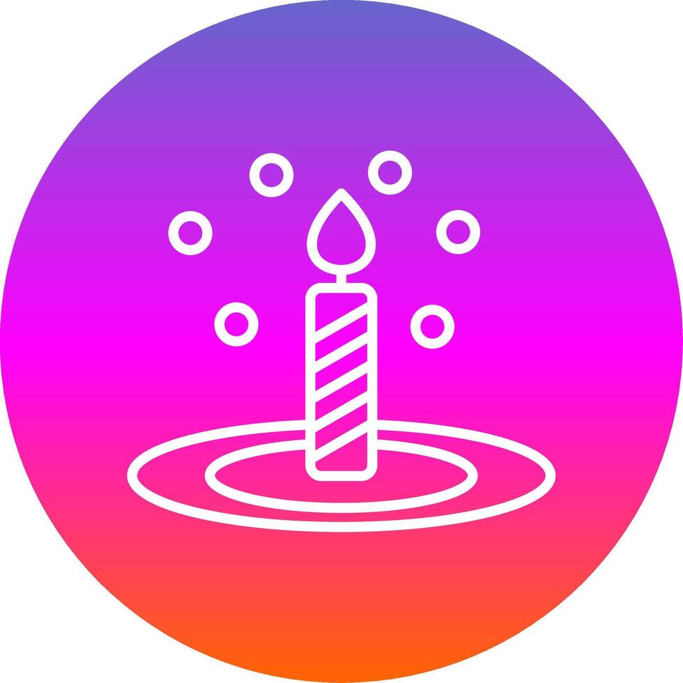 Bunsen Burner Line Gradient Circle Icon vector
