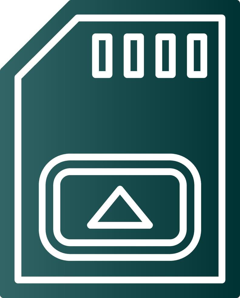 Memory Card Glyph Gradient Icon vector