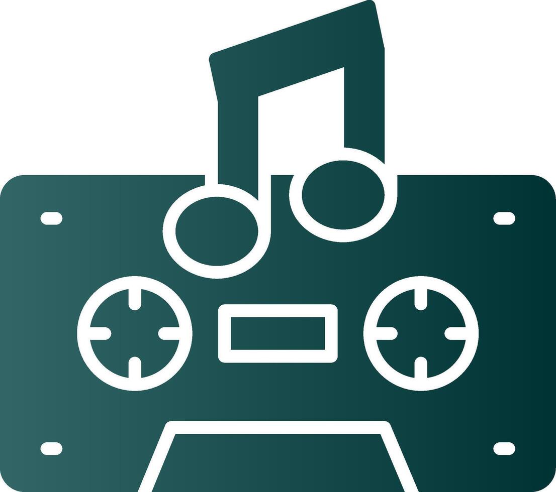 Cassette Glyph Gradient Icon vector