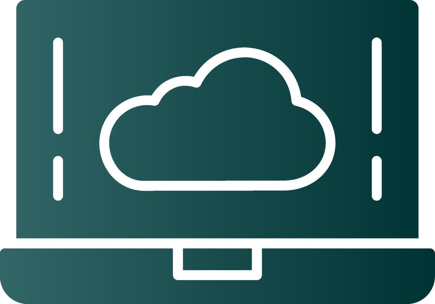 Cloud Glyph Gradient Icon vector