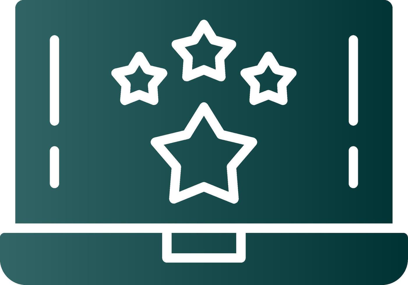 Star Glyph Gradient Icon vector