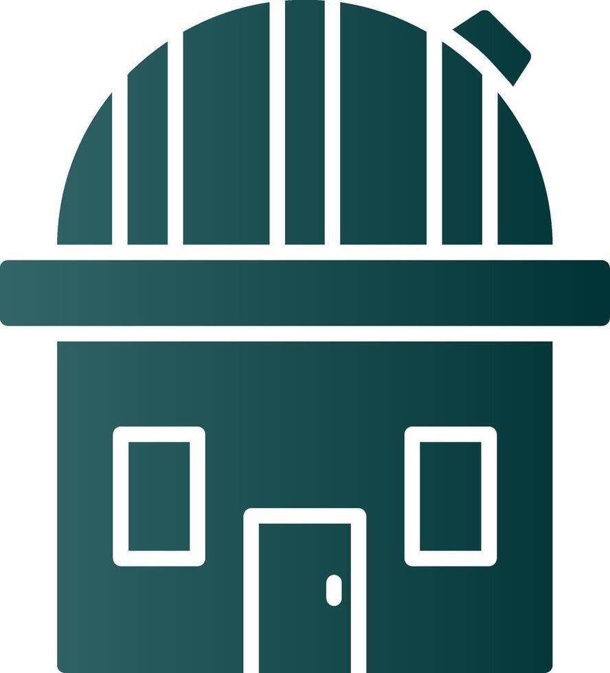 Observatory Glyph Gradient Icon vector