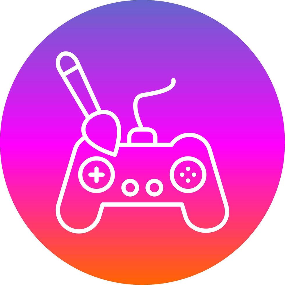 Controller Line Gradient Circle Icon vector