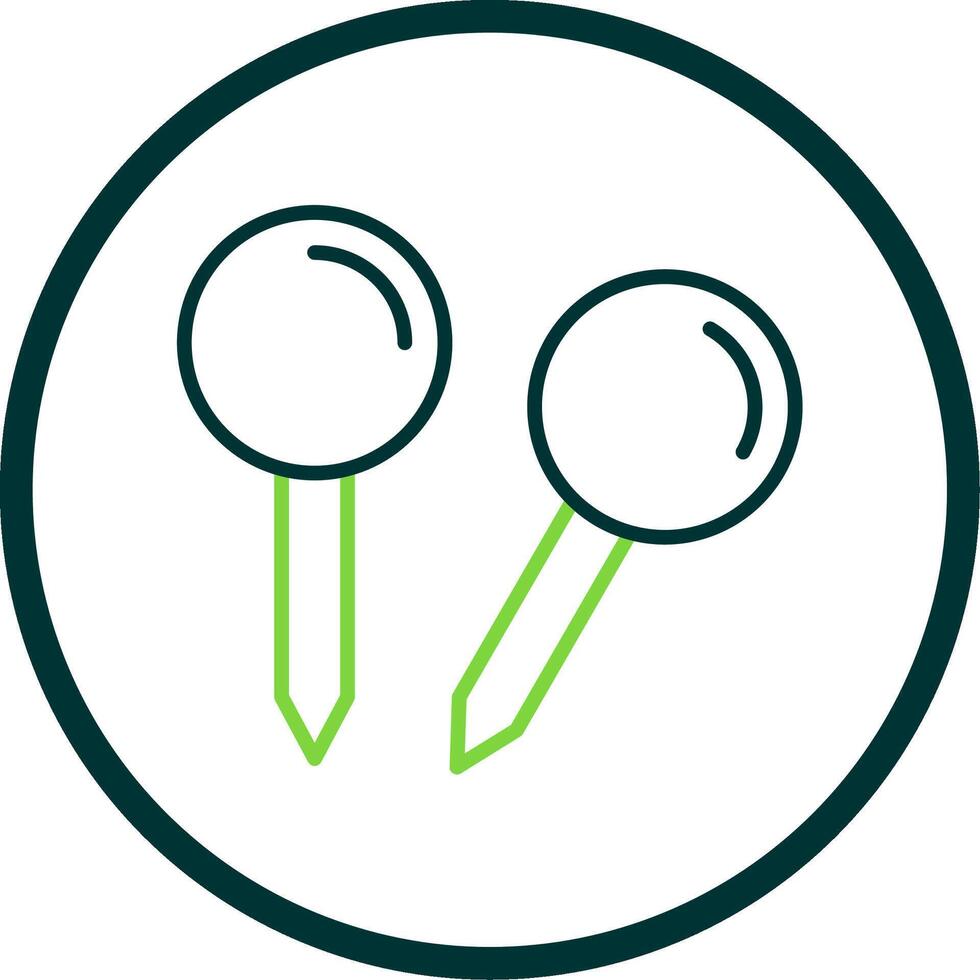 Pins Line Circle Icon Design vector