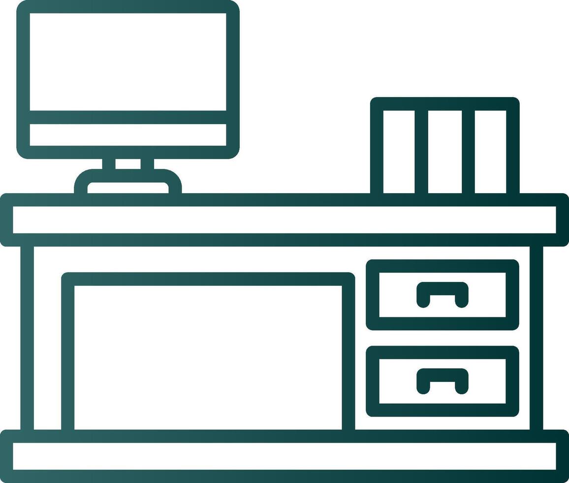 Work Space Line Gradient Icon vector
