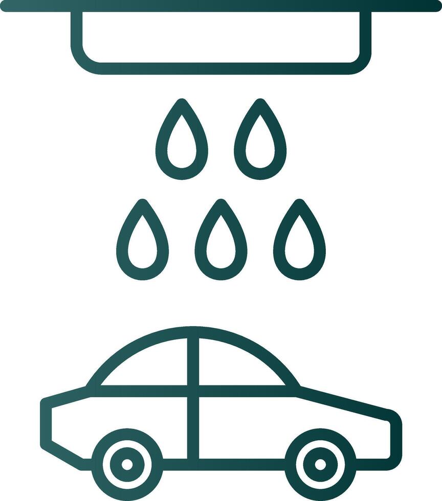Car Wash Line Gradient Icon vector