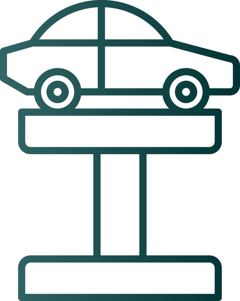 Car Jack Line Gradient Icon vector