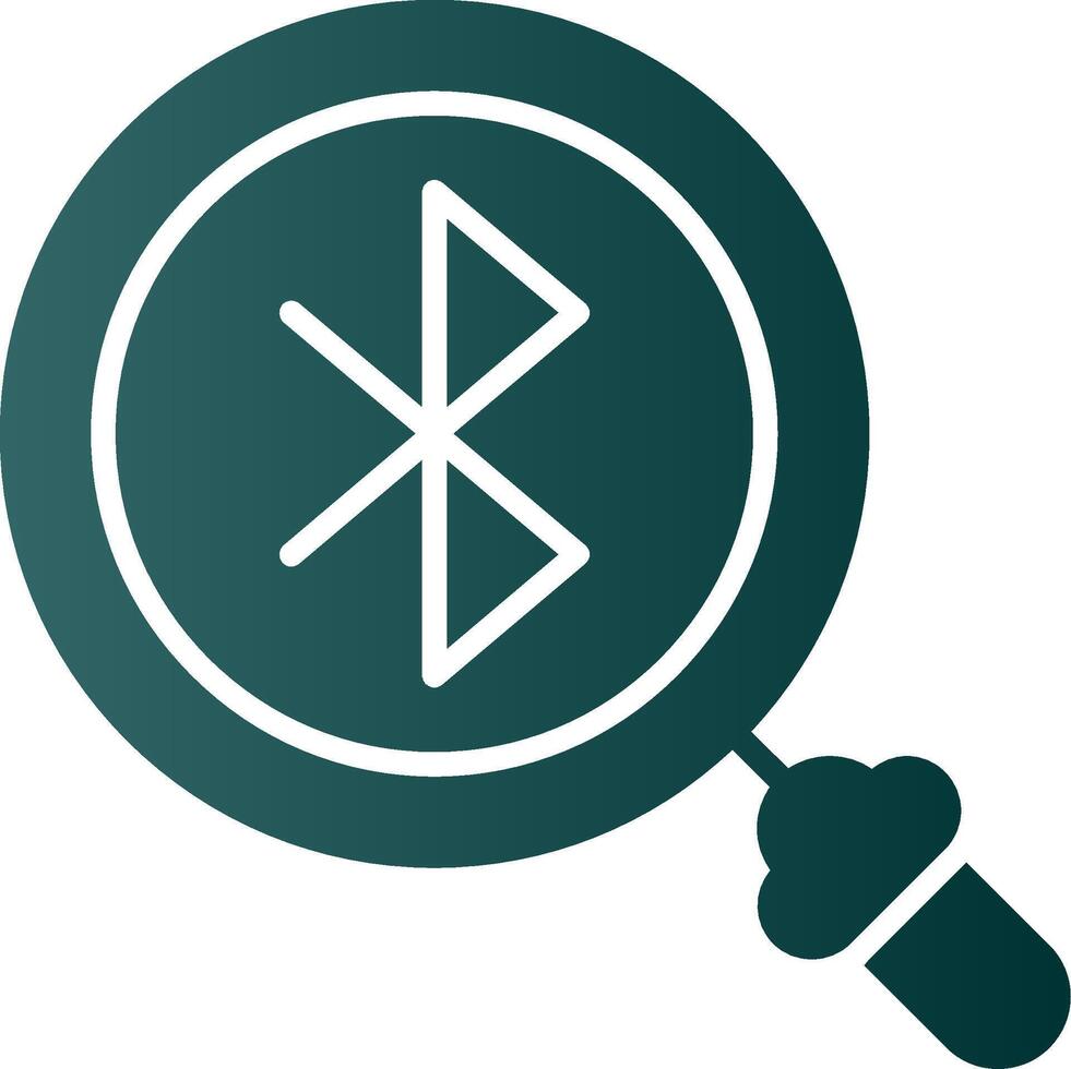 Bluetooth Glyph Gradient Icon vector